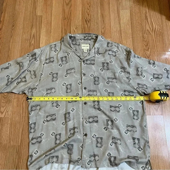 Joseph & Feiss Men's Hawaiian Short Sleeve Silk Shirt Size XXL - Picture 5 of 6